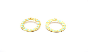 Crumpled Circle Earrings